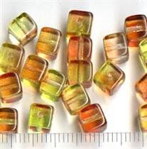 Würfel Orangerot-Transparent