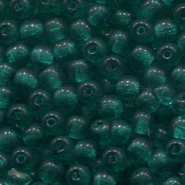 3mm Glasperlen Petrolgrün Transparent