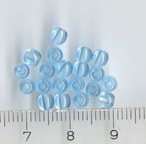 4mm Glasperlen Hellblau Transparent