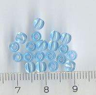 4mm Glasperlen Hellblau Transparent