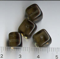 Glasperlen Würfel Schwarz