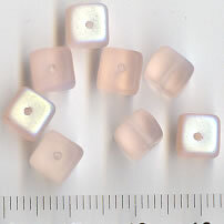 Glasperlen Rosa Matt