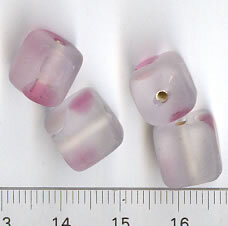 Glasperlen Klar mit Rosa