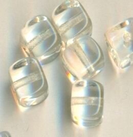 Glasperlen Würfel Crystal Transparent