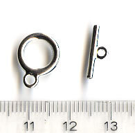 Mini-Toogle-Verschluß Silberfarben