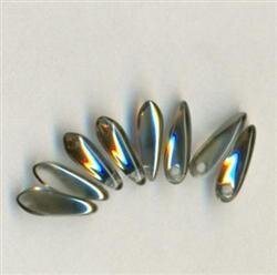 Dagger Beads Klar eine Seite Silber Bedampfung