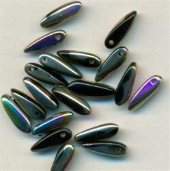 Dagger Beads Schwarz eine Seite AB Bedampfung
