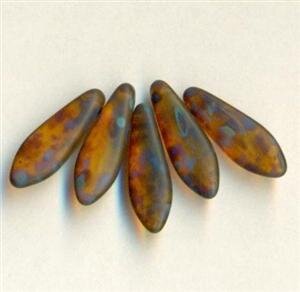 Dagger Beads Braun Tr. Matt Picasso bedampft