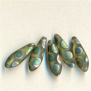 Dagger Beads Graugrün Matt Peacock Bedampft