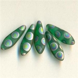 Dagger Beads Grün Matt Peacock bedampft