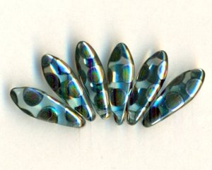 Dagger Beads Aqua Peacock bedampft