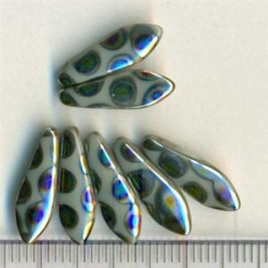 Dagger Beads Grau mit Spezial Bedampfung