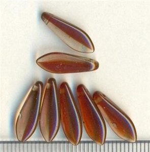 Dagger Beads Rotbraun Transparent