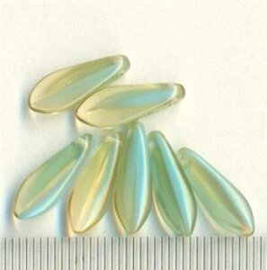 Dagger Beads Mehrf. Grüngelb Teils Transparent