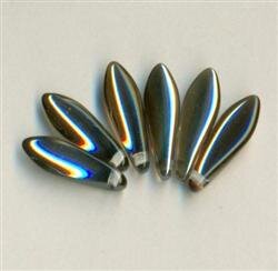 Dagger Beads Klar eine Seite Silber bedampft