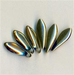 Dagger Beads Klar eine Seite Gold bedampft