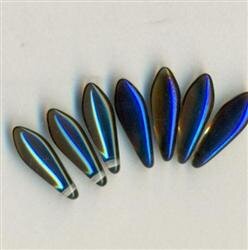 Dagger Beads Klar eine Seite BlauViolet Bedampfung
