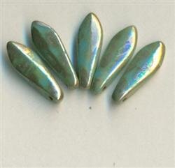 Dagger Beads Türkis Picasso Bedampft