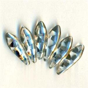 Dagger Beads Klar mit Spezial Silber Bedampfung
