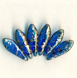 Dagger Beads Dunkelblau mit Goldsprenkel