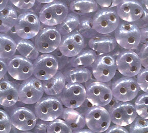 PRECIOSA Twin Beads Flieder Matt mit Silbereinzug 78028