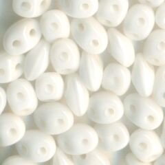 PRECIOSA Twin Beads Chalk Weiß 03000