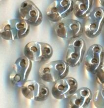 PRECIOSA Twin Beads Crystal mit Brauneinzug
