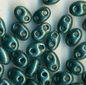 PRECIOSA Twin Beads Dunkelgrn Metallic