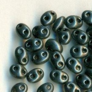 PRECIOSA Twin Beads Dunkel Hematite Metallic