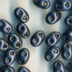 PRECIOSA Twin Beads Dunkellila Metallic