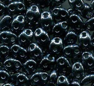 PRECIOSA Twin Beads Hematite 23980/14400 (49102)