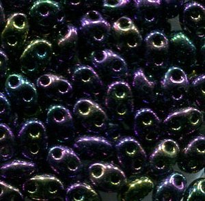 PRECIOSA Twin Beads Violet Rainbow Metallic 59195
