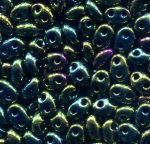 PRECIOSA Twin Beads Grün Rainbow Metallic 59155