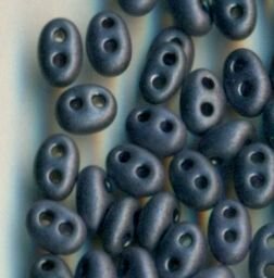 PRECIOSA Twin Beads Matt Dunkellila Metallic