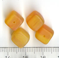 Glasperlen Würfel Orange