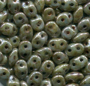 SuperDuo-Beads CHALK BLUE GLAZE 03000/65431