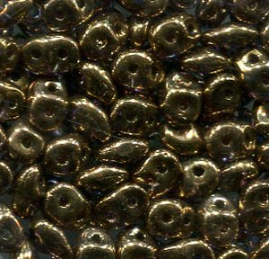 SuperDuo-Beads CRYSTAL GOLD BRONZE 00030/90215