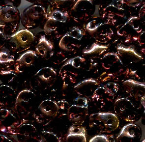SuperDuo-Beads AMETHYST CAPRI GOLD 20060/27101