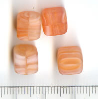 Glasperlen Würfel Orange