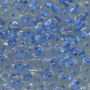 SuperDuo-Beads CRYSTAL BLUE LINED