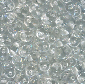 SuperDuo-Beads WHITE LINED CRYSTAL 00030/44802