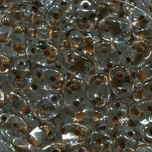SuperDuo-Beads BROWN LINED CRYSTAL 00030/44817