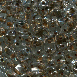 SuperDuo-Beads BROWN LINED CRYSTAL 00030/44817