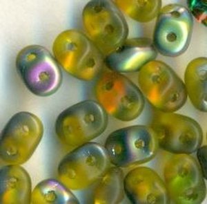 SuperDuo-Beads AMBER VITRAIL MATT 80020/28171